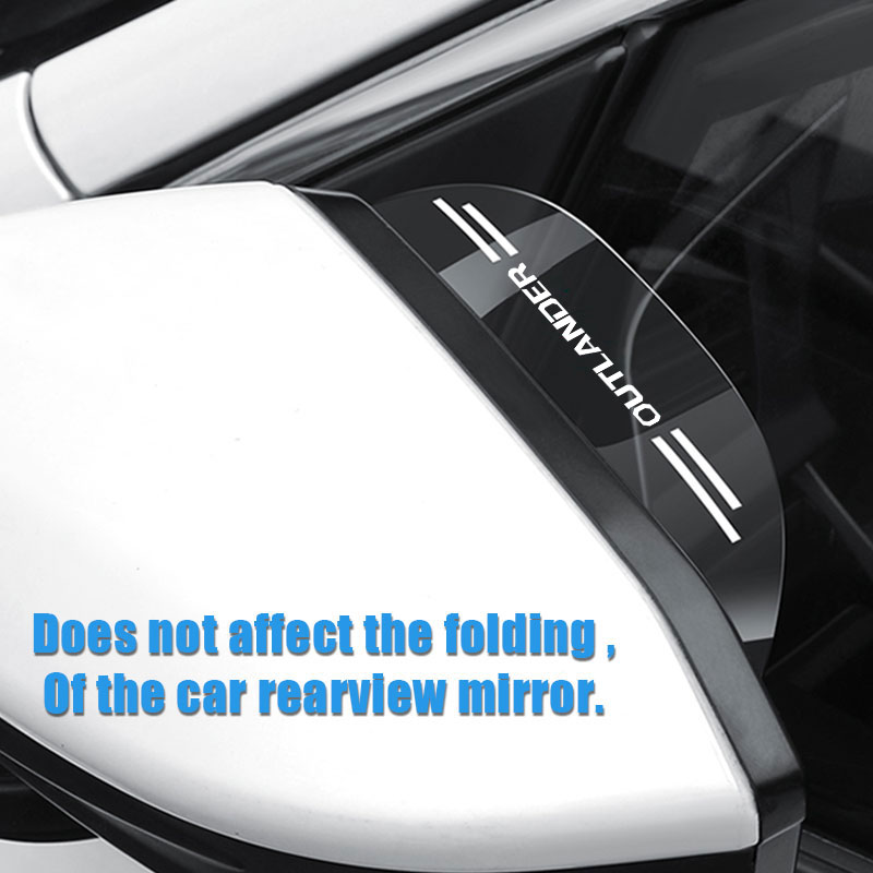 2X Rearview Mirror Rain Shade Rainproof Blades For Mitsubishi Outlander Flexible PVC Back Rain Eyebrow Cover Auto Accessories 2X Rearview Mirror Rain Shade Rainproof Blades For Mitsubishi Outlander Flexible PVC Back Rain Eyebrow Cover Auto Accessories