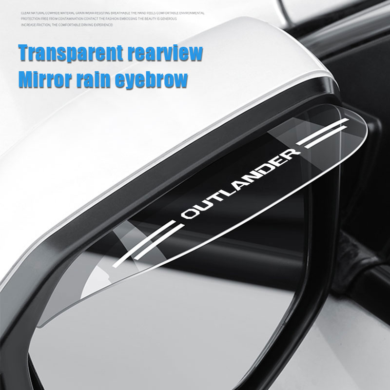 2X Rearview Mirror Rain Shade Rainproof Blades For Mitsubishi Outlander Flexible PVC Back Rain Eyebrow Cover Auto Accessories 2X Rearview Mirror Rain Shade Rainproof Blades For Mitsubishi Outlander Flexible PVC Back Rain Eyebrow Cover Auto Accessories