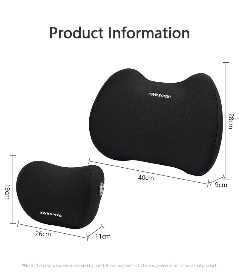 Car Pillow Memory Foam Neck Pillow Cervical Lumbar Support Car Headrest Back Pad Back Pillow Office Car Interior Accessories Car Pillow Memory Foam Neck Pillow Cervical Lumbar Support Car Headrest Back Pad Back Pillow Office Car Interior Accessories