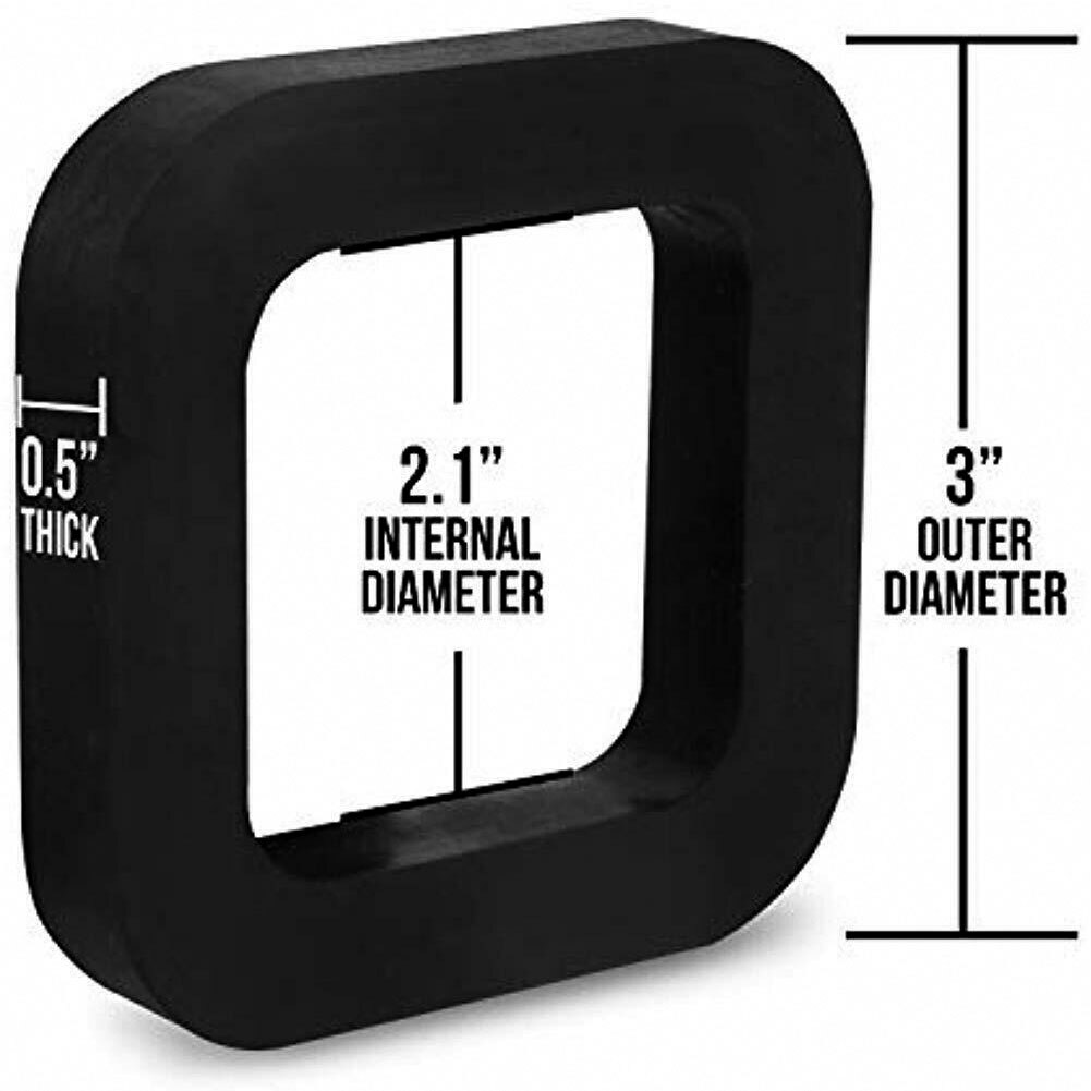 3pcs Universal Trailer Hitch Receiver Silencer Pad For Adjustable Ball Mounts Durable Carriers Square Black Vehicle Noise Reduce