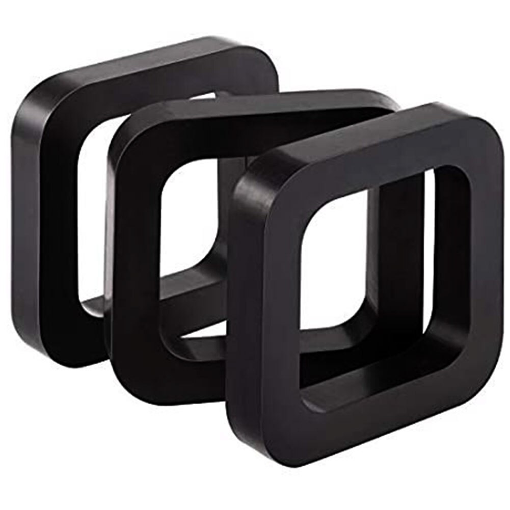 3pcs Universal Trailer Hitch Receiver Silencer Pad For Adjustable Ball Mounts Durable Carriers Square Black Vehicle Noise Reduce