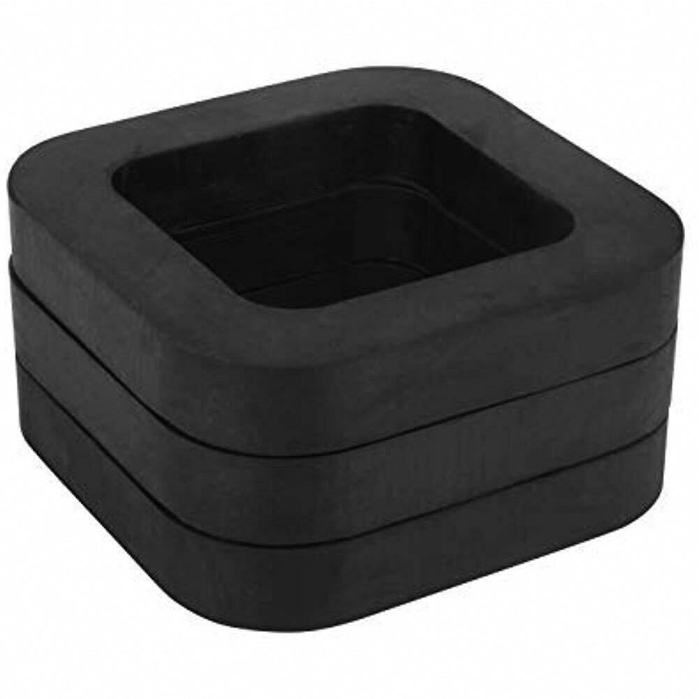 3pcs Universal Trailer Hitch Receiver Silencer Pad For Adjustable Ball Mounts Durable Carriers Square Black Vehicle Noise Reduce