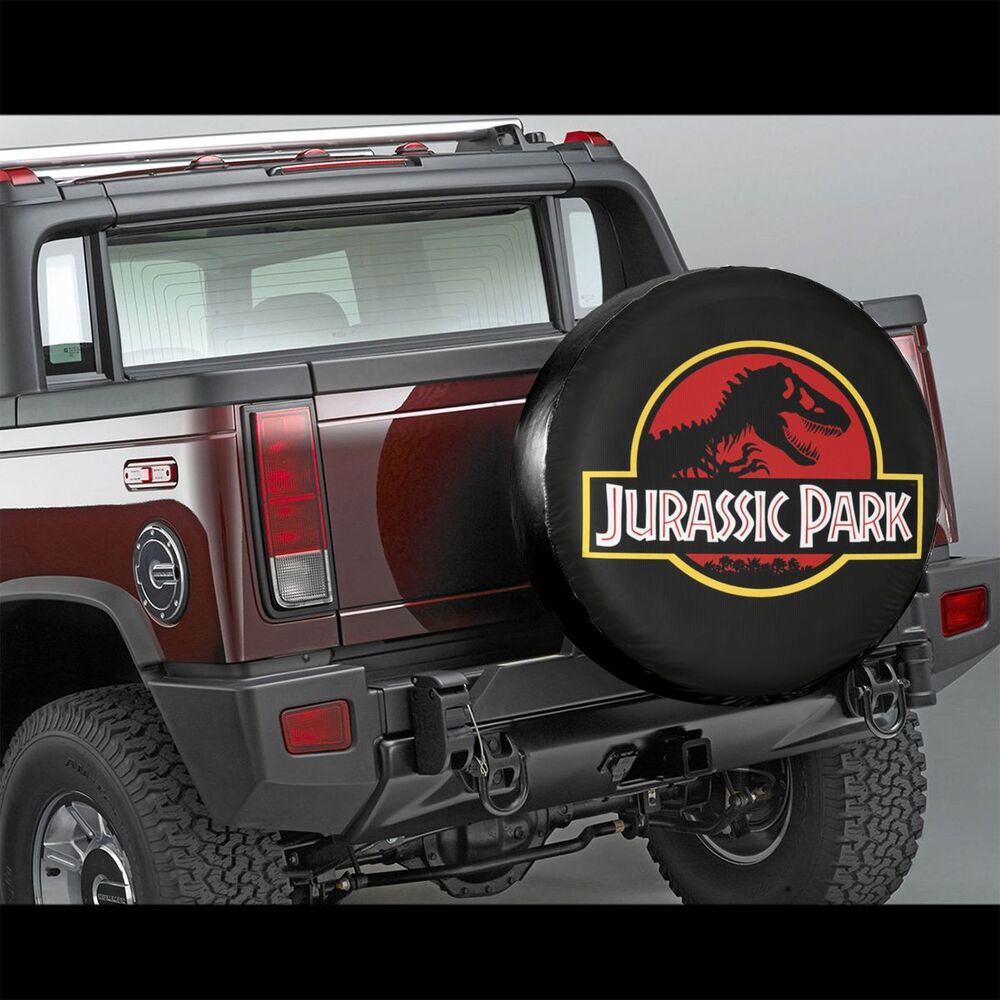 Jurassic Park Spare Tire Cover for Jeep Mitsubishi Pajero Sci Fi Dinosaur Car Wheel Protectors Accessories 14" 15" 16" 17" Inch