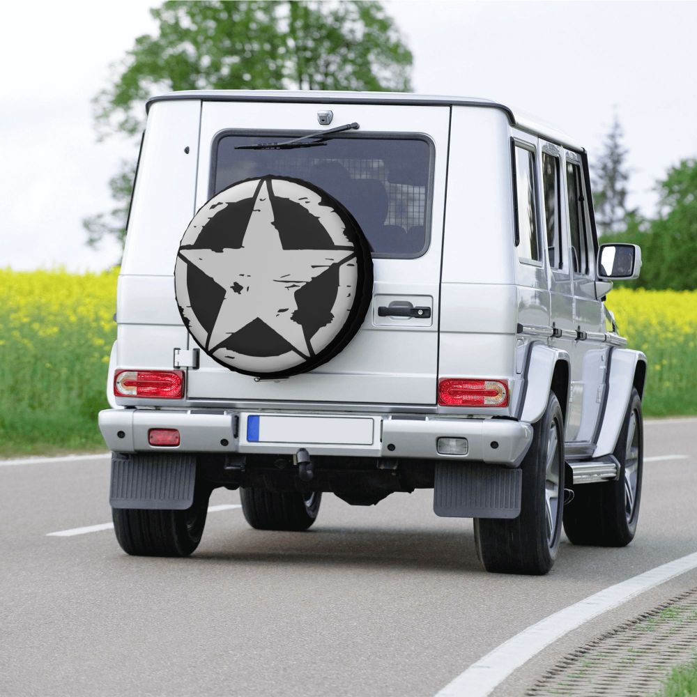 Military Tactical Star Spare Wheel Tire Cover for Grand Cherokee Jeep RV SUV Camper Vehicle Accessories 14" 15" 16" 17" Military Tactical Star Spare Wheel Tire Cover for Grand Cherokee Jeep RV SUV Camper Vehicle Accessories 14" 15" 16" 17"