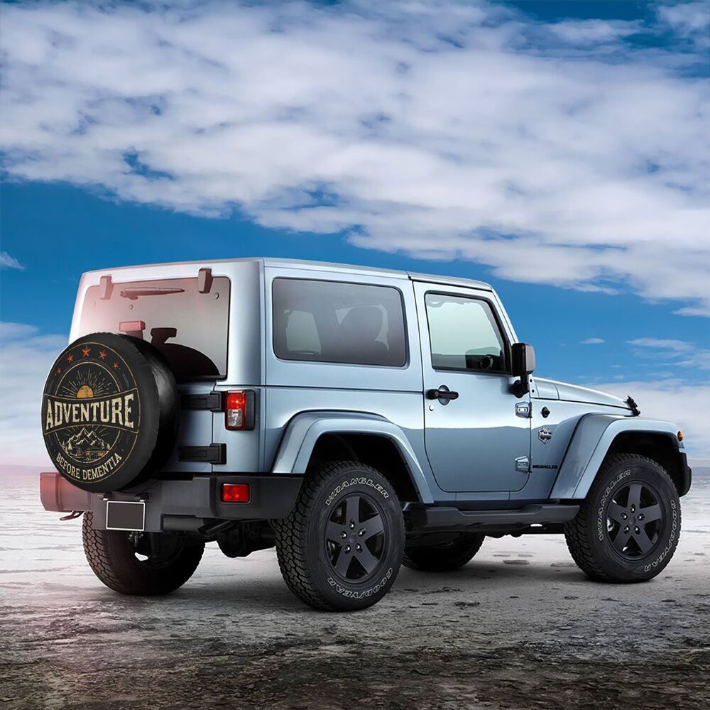 Funny Adventure Camper Travel Spare Wheel Tire Cover for Jeep Honda Mountain Dust-Proof Vehicle Accessories 14" 15" 16" 17"