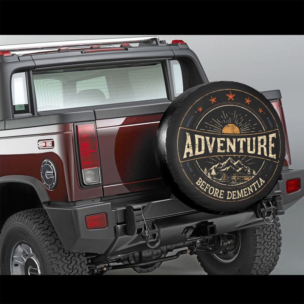 Funny Adventure Camper Travel Spare Wheel Tire Cover for Jeep Honda Mountain Dust-Proof Vehicle Accessories 14" 15" 16" 17"