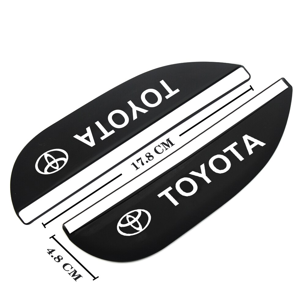2Pcs PVC Car Rear View Mirror Sticker Rain Eyebrow Auto Side Mirror RainProof Cover For Toyota Camry Chr Corolla Rav4 Highlander