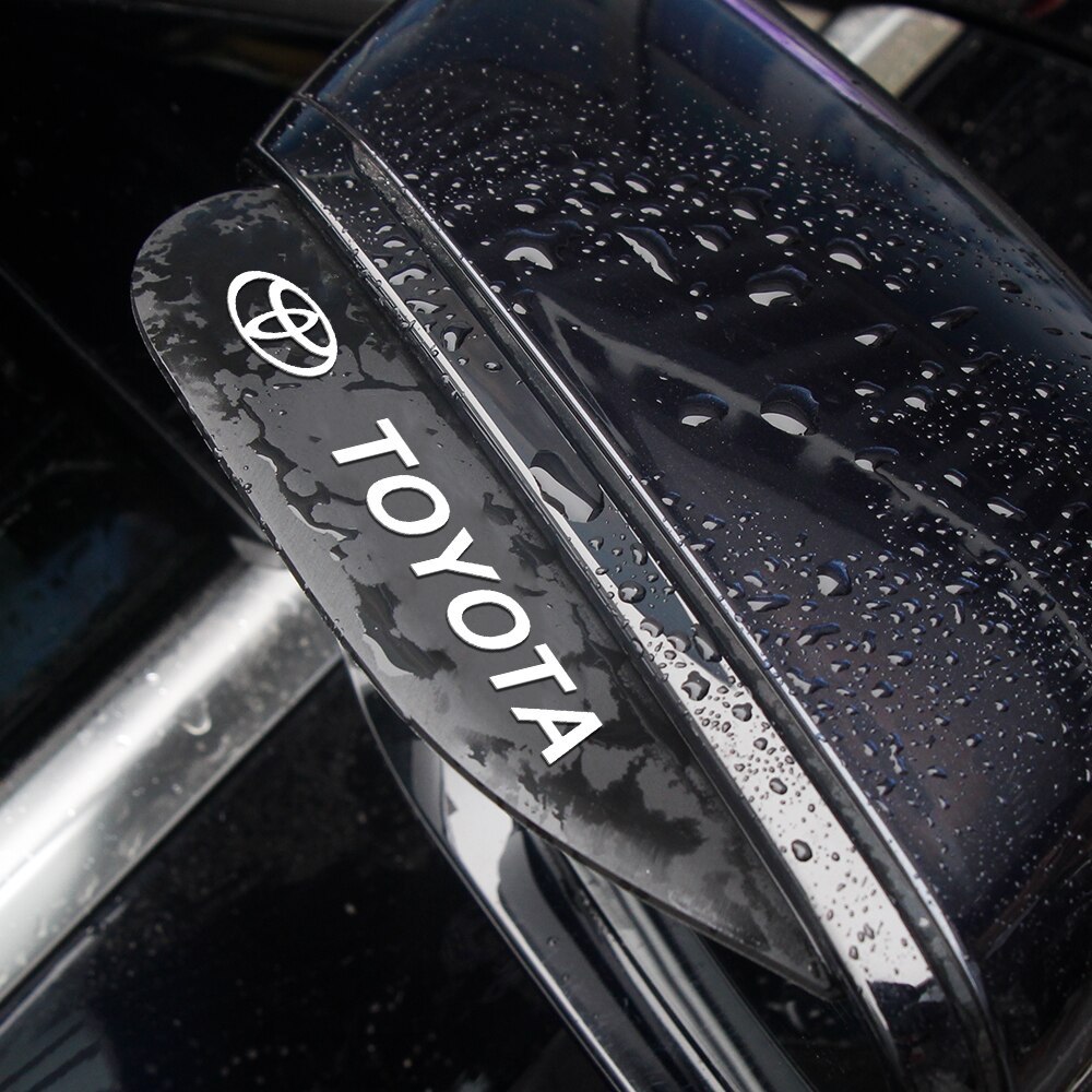 2Pcs PVC Car Rear View Mirror Sticker Rain Eyebrow Auto Side Mirror RainProof Cover For Toyota Camry Chr Corolla Rav4 Highlander
