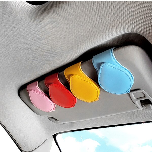 Leather Car Sun Visor Glasses Case Holder Sunglasses Clip Mount Multifunction Portable Clip Auto Interior Accessories Woman Leather Car Sun Visor Glasses Case Holder Sunglasses Clip Mount Multifunction Portable Clip Auto Interior Accessories Woman