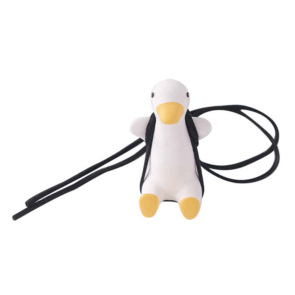 Gypsum Cool White Swing Duck with Sunglasses Automoblie Decor Car Rearview Mirror Ornaments Creative Duck Auto Decoration