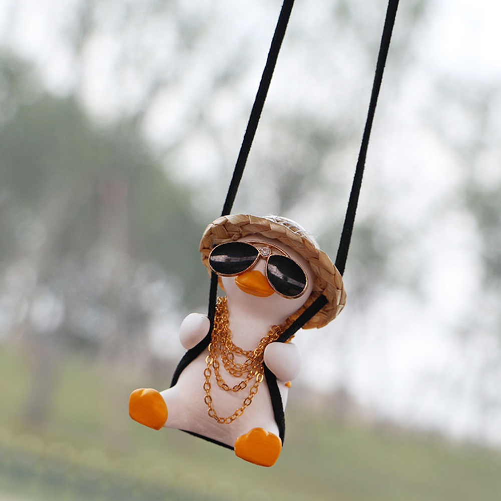 Cute Anime Style Swinging Ducks Rearview Mirror - auto-accessories