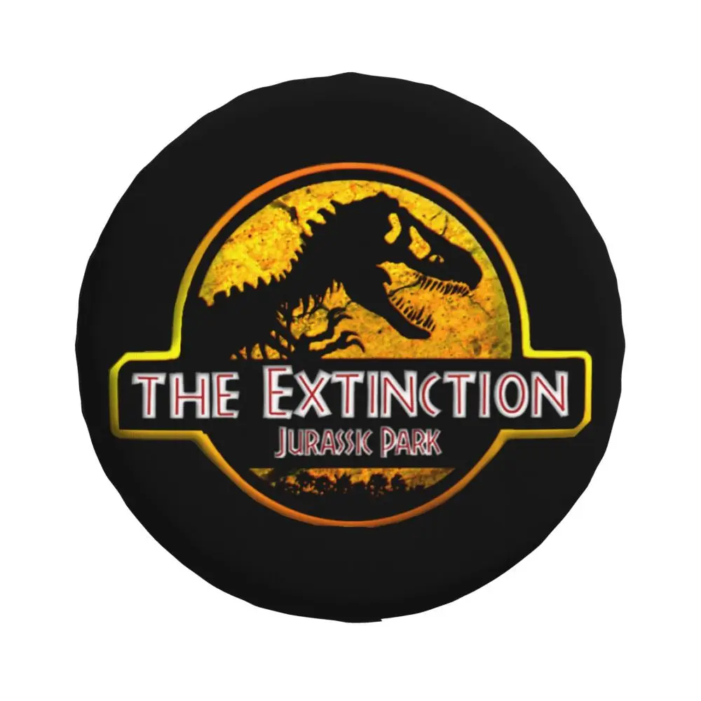 Custom Jurassic Park Dinosaur Print Spare Wheel Cover for Suzuki Mitsubish 4x4 Trailer Tire Protector 14