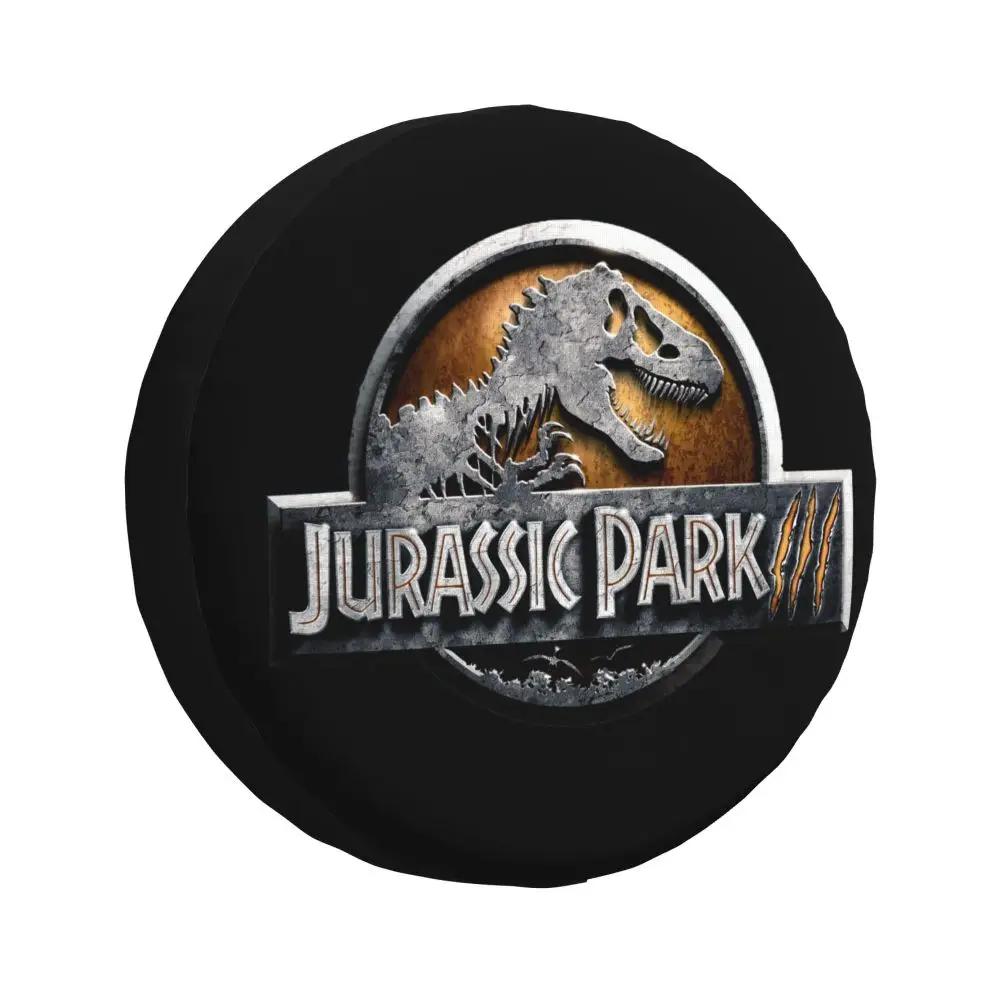 Custom Jurassic Park Dinosaur Print Spare Wheel Cover for Suzuki Mitsubish 4x4 Trailer Tire Protector 14