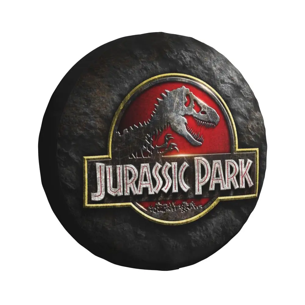 Custom Jurassic Park Dinosaur Print Spare Wheel Cover for Suzuki Mitsubish 4x4 Trailer Tire Protector 14