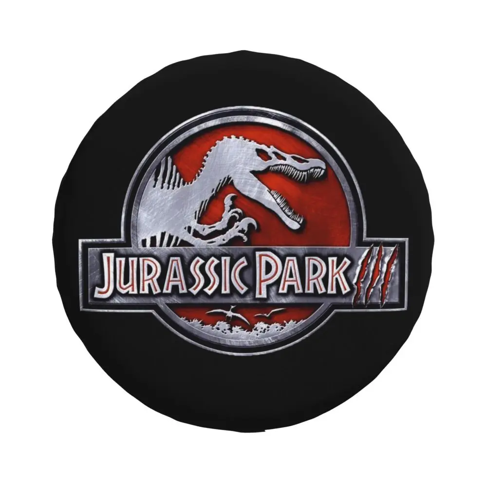 Custom Jurassic Park Dinosaur Print Spare Wheel Cover for Suzuki Mitsubish 4x4 Trailer Tire Protector 14