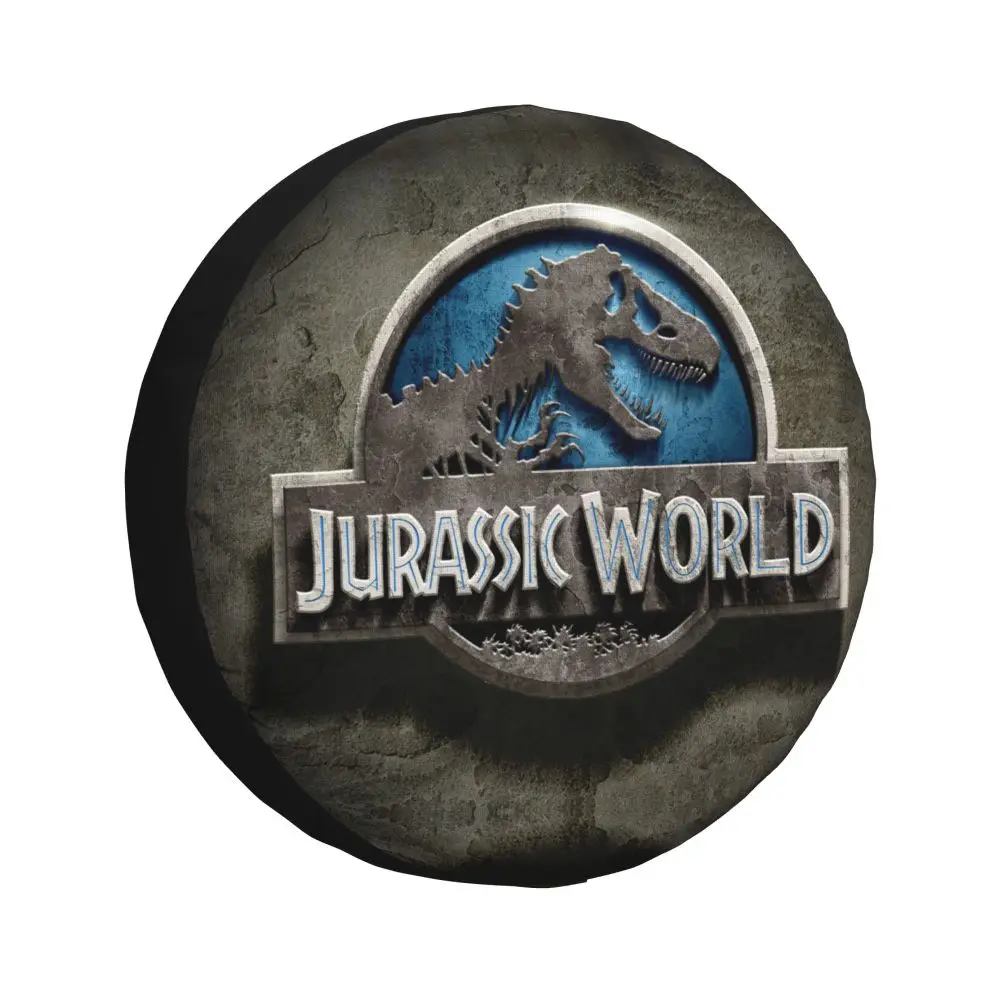 Custom Jurassic Park Dinosaur Print Spare Wheel Cover for Suzuki Mitsubish 4x4 Trailer Tire Protector 14