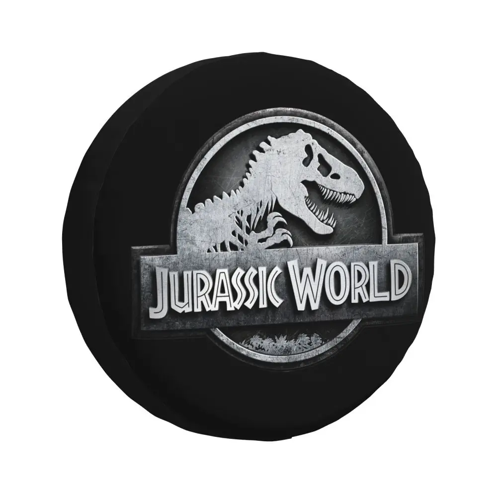 Custom Jurassic Park Dinosaur Print Spare Wheel Cover for Suzuki Mitsubish 4x4 Trailer Tire Protector 14