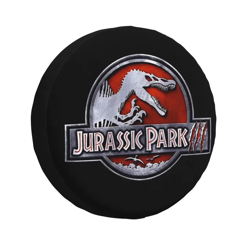 Custom Jurassic Park Dinosaur Print Spare Wheel Cover for Suzuki Mitsubish 4x4 Trailer Tire Protector 14