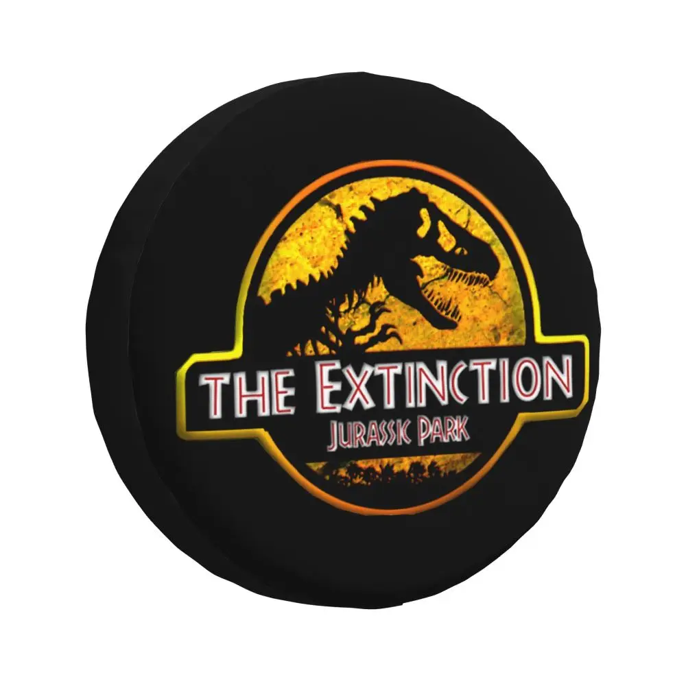 Custom Jurassic Park Dinosaur Print Spare Wheel Cover for Suzuki Mitsubish 4x4 Trailer Tire Protector 14