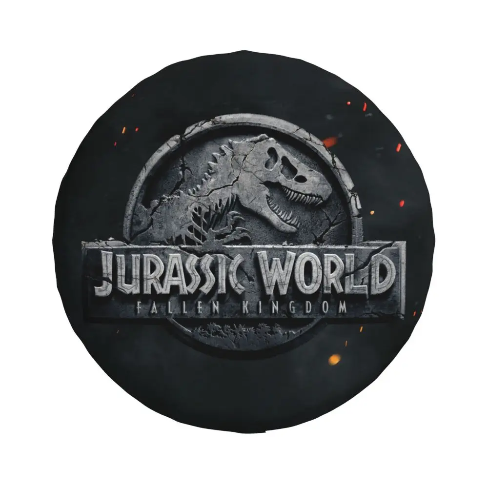 Custom Jurassic Park Dinosaur Print Spare Wheel Cover for Suzuki Mitsubish 4x4 Trailer Tire Protector 14