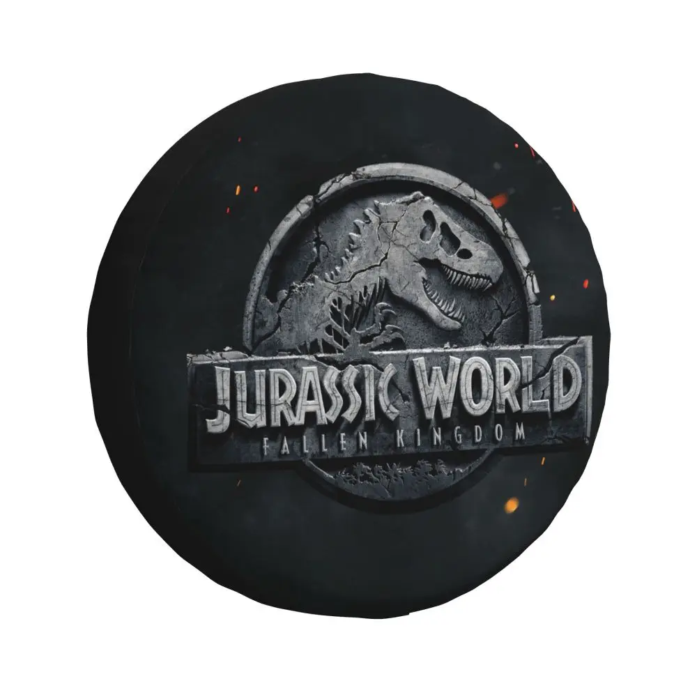 Custom Jurassic Park Dinosaur Print Spare Wheel Cover for Suzuki Mitsubish 4x4 Trailer Tire Protector 14
