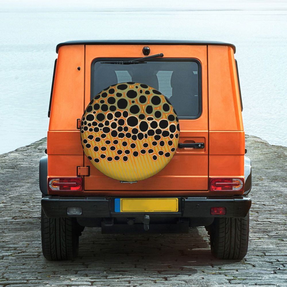 Custom Green Brown Military Camouflage Spare Tire Cover for Honda CRV Army Jungle Camo 4WD 4x4 SUV Car Wheel Protectors