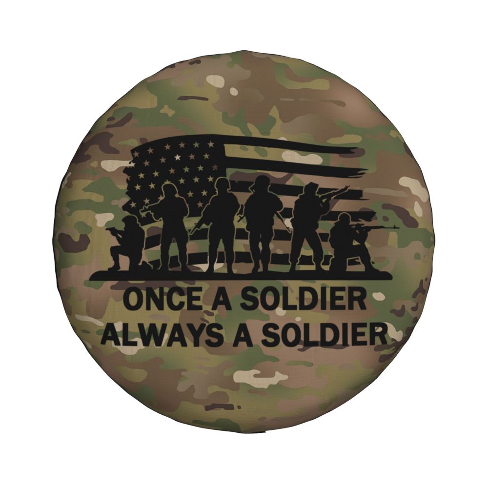 Custom Green Brown Military Camouflage Spare Tire Cover for Honda CRV Army Jungle Camo 4WD 4x4 SUV Car Wheel Protectors