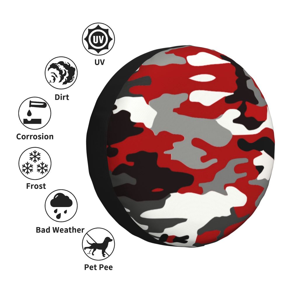 Custom Green Brown Military Camouflage Spare Tire Cover for Honda CRV Army Jungle Camo 4WD 4x4 SUV Car Wheel Protectors
