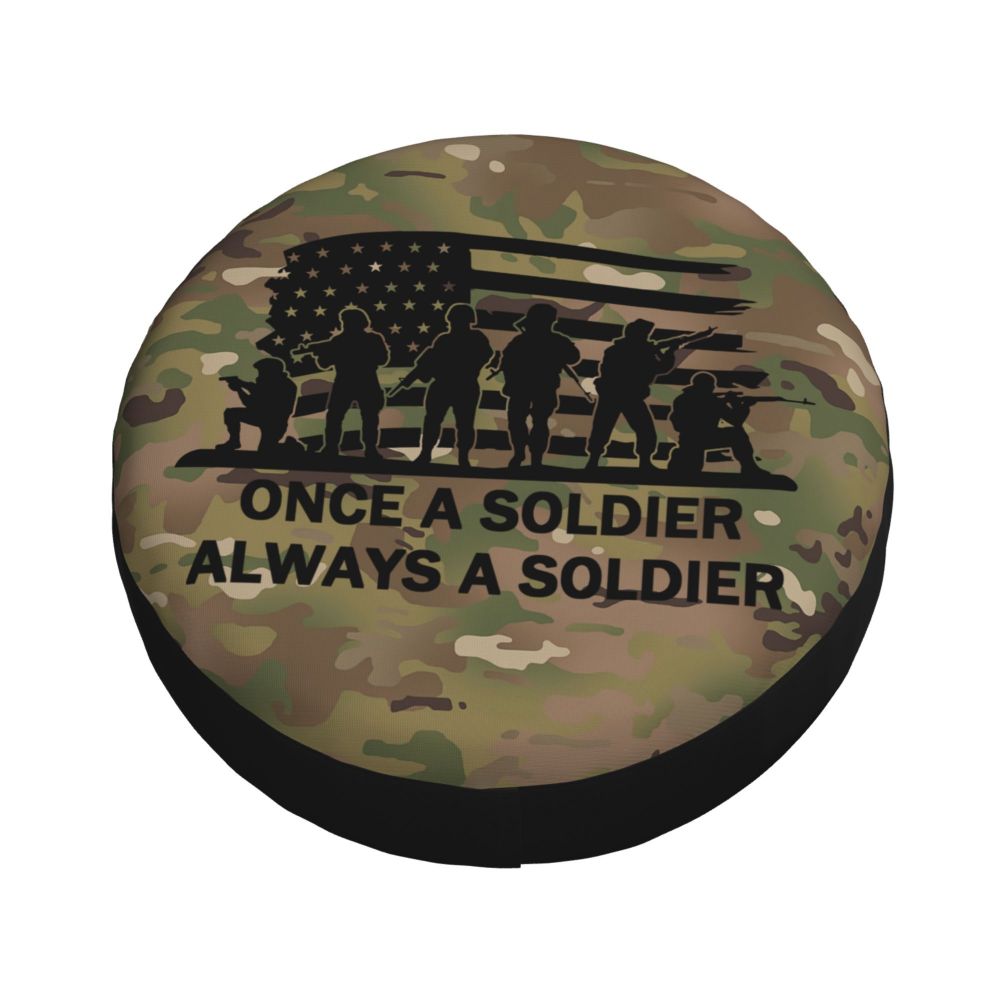 Custom Green Brown Military Camouflage Spare Tire Cover for Honda CRV Army Jungle Camo 4WD 4x4 SUV Car Wheel Protectors