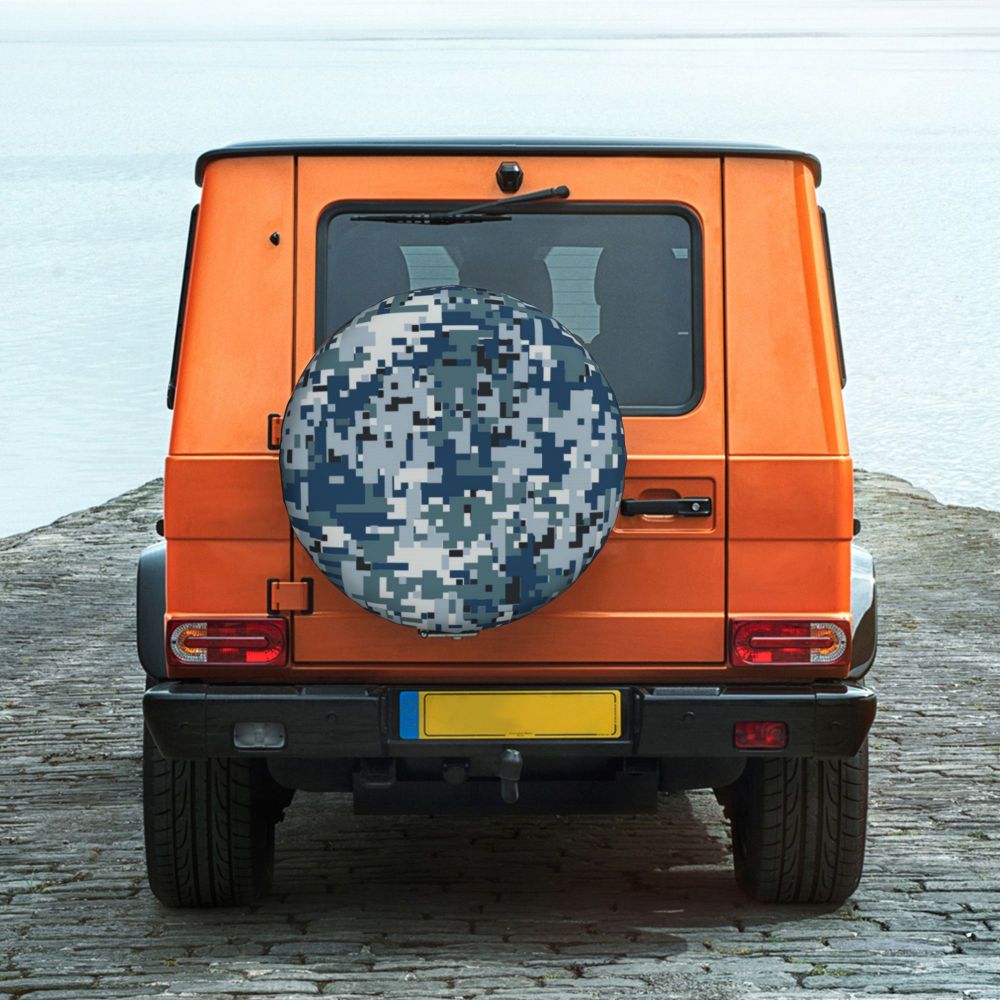 Custom Green Brown Military Camouflage Spare Tire Cover for Honda CRV Army Jungle Camo 4WD 4x4 SUV Car Wheel Protectors