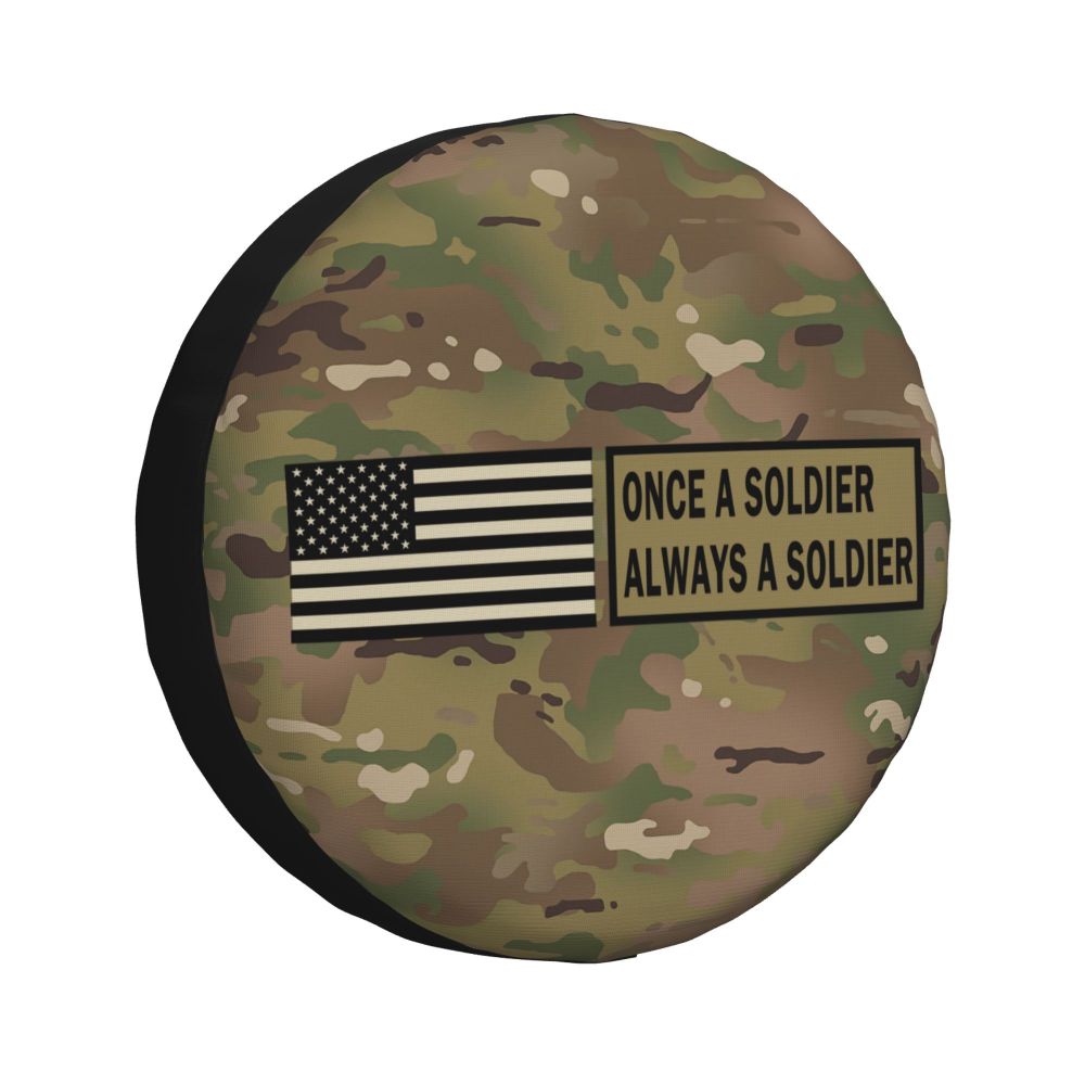 Custom Green Brown Military Camouflage Spare Tire Cover for Honda CRV Army Jungle Camo 4WD 4x4 SUV Car Wheel Protectors