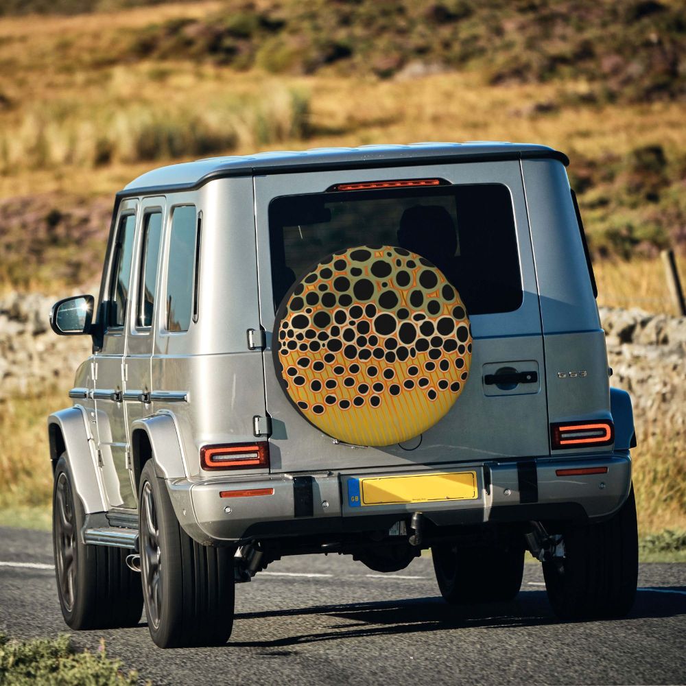 Custom Green Brown Military Camouflage Spare Tire Cover for Honda CRV Army Jungle Camo 4WD 4x4 SUV Car Wheel Protectors