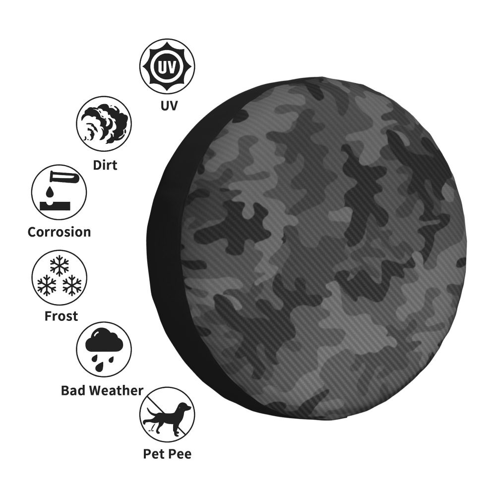 Custom Green Brown Military Camouflage Spare Tire Cover for Honda CRV Army Jungle Camo 4WD 4x4 SUV Car Wheel Protectors