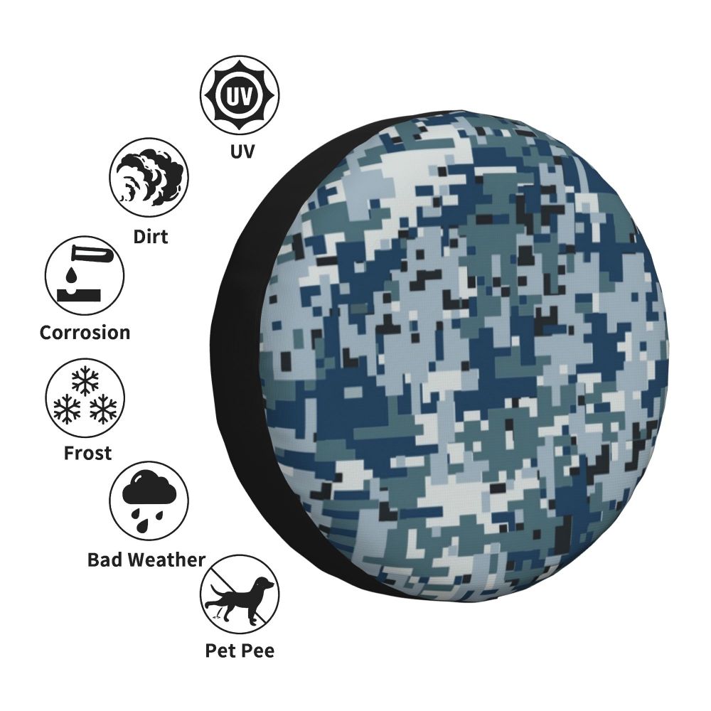 Custom Green Brown Military Camouflage Spare Tire Cover for Honda CRV Army Jungle Camo 4WD 4x4 SUV Car Wheel Protectors
